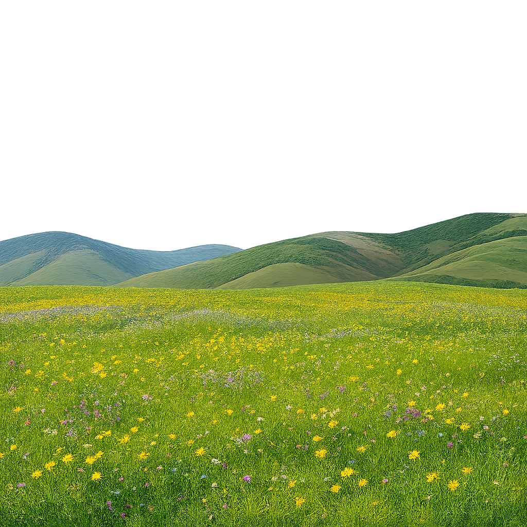 land with flowers